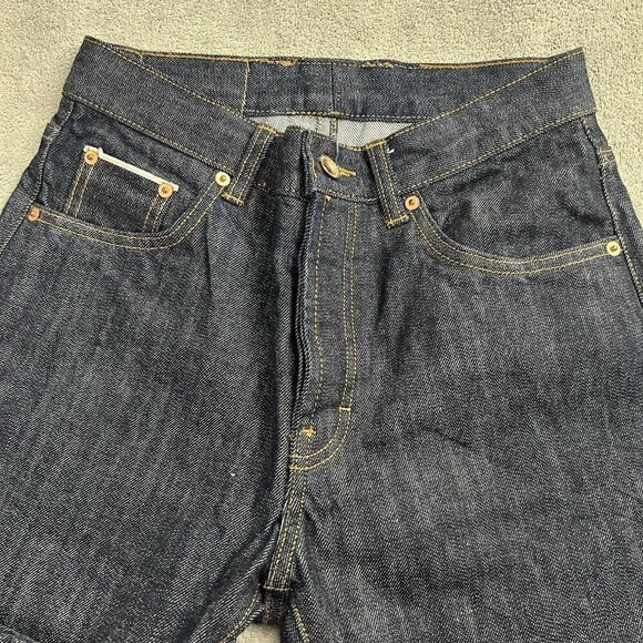 Taylor Stitch Jeans Mens 24x22” Democratic Selvedge Red Line Dark Wash Denim - Picture 9 of 16